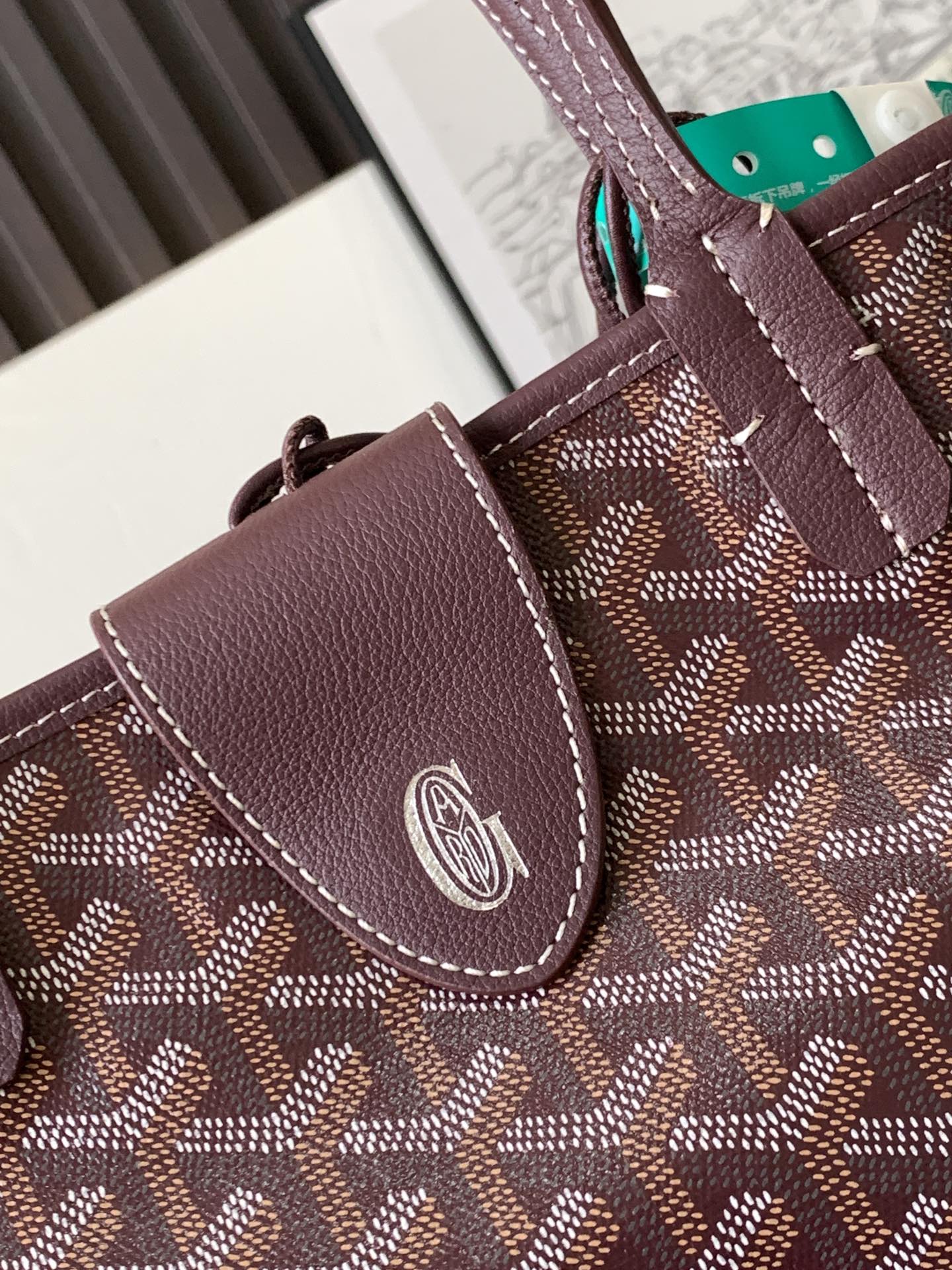 Goyard Black Anjou Mini Bag brown red Women's Handbag