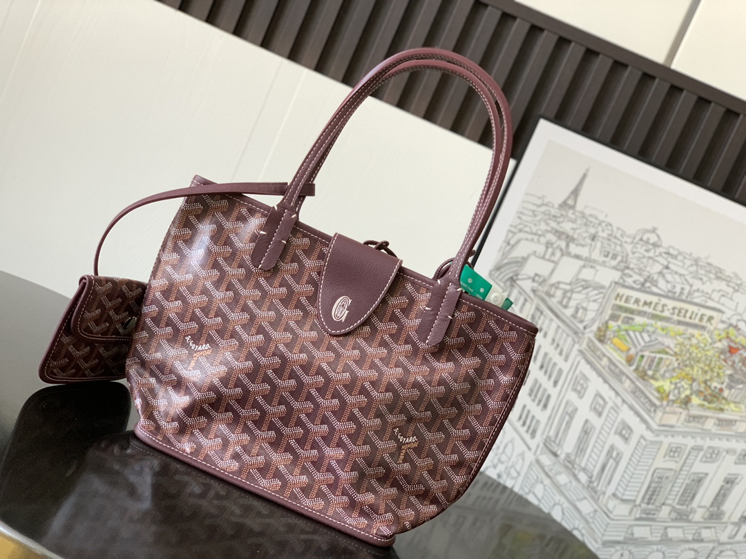 Goyard Black Anjou Mini Bag brown red Women’s Handbag