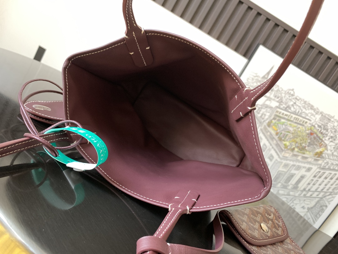 Goyard Black Anjou Mini Bag brown red Women's Handbag