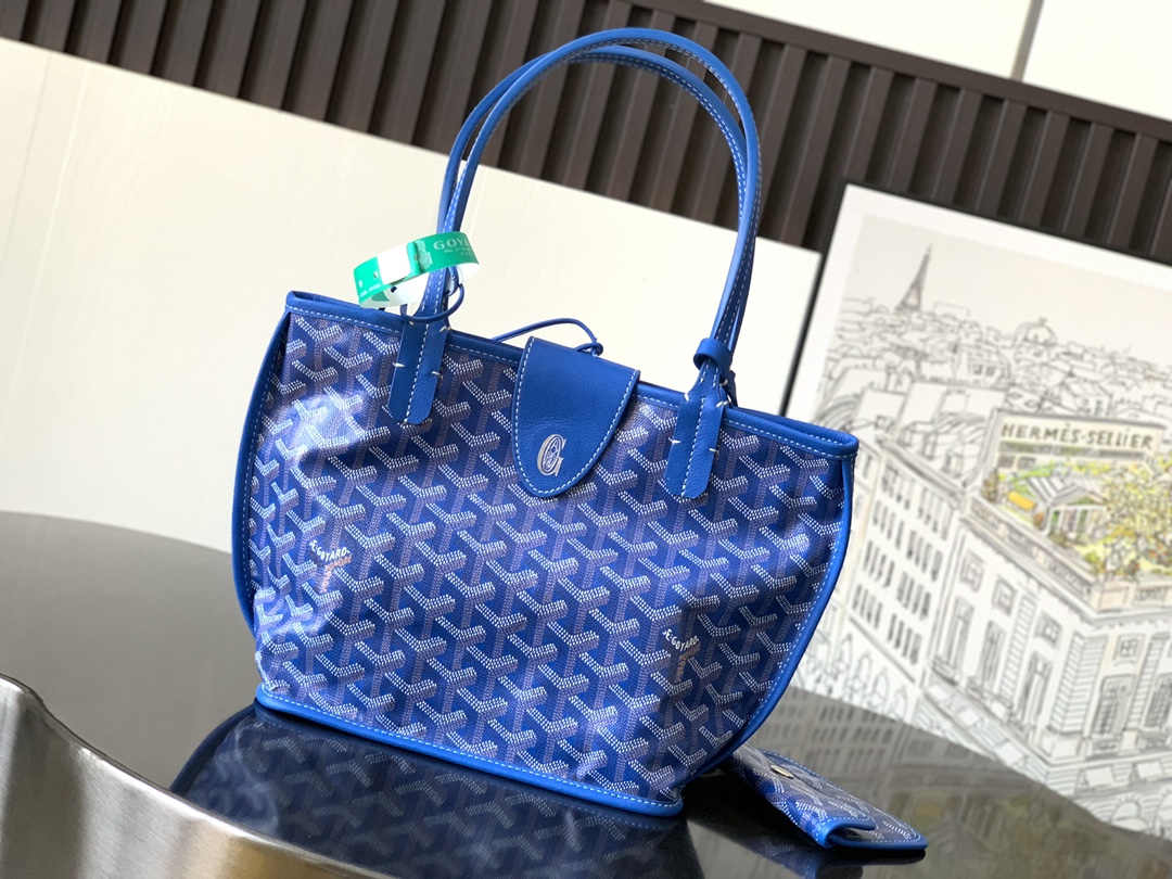 Goyard Black Anjou Mini Bag Blue Women’s Handbag