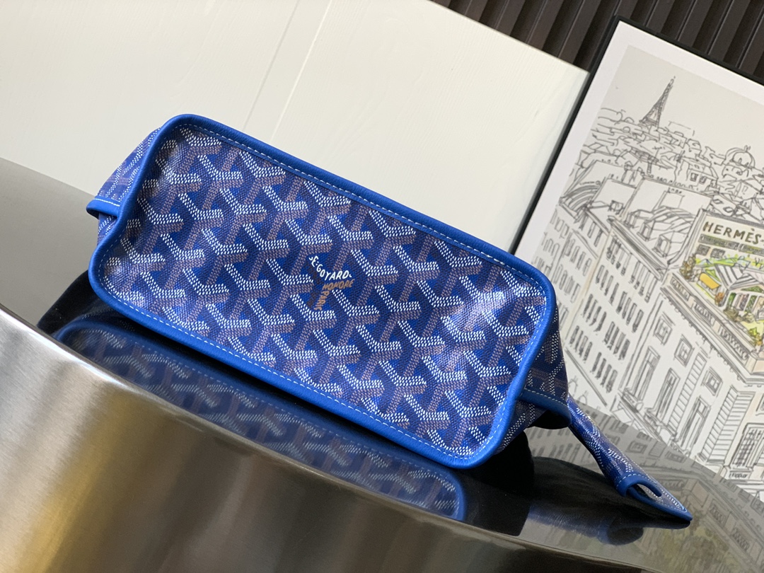 Goyard Black Anjou Mini Bag Blue Women's Handbag