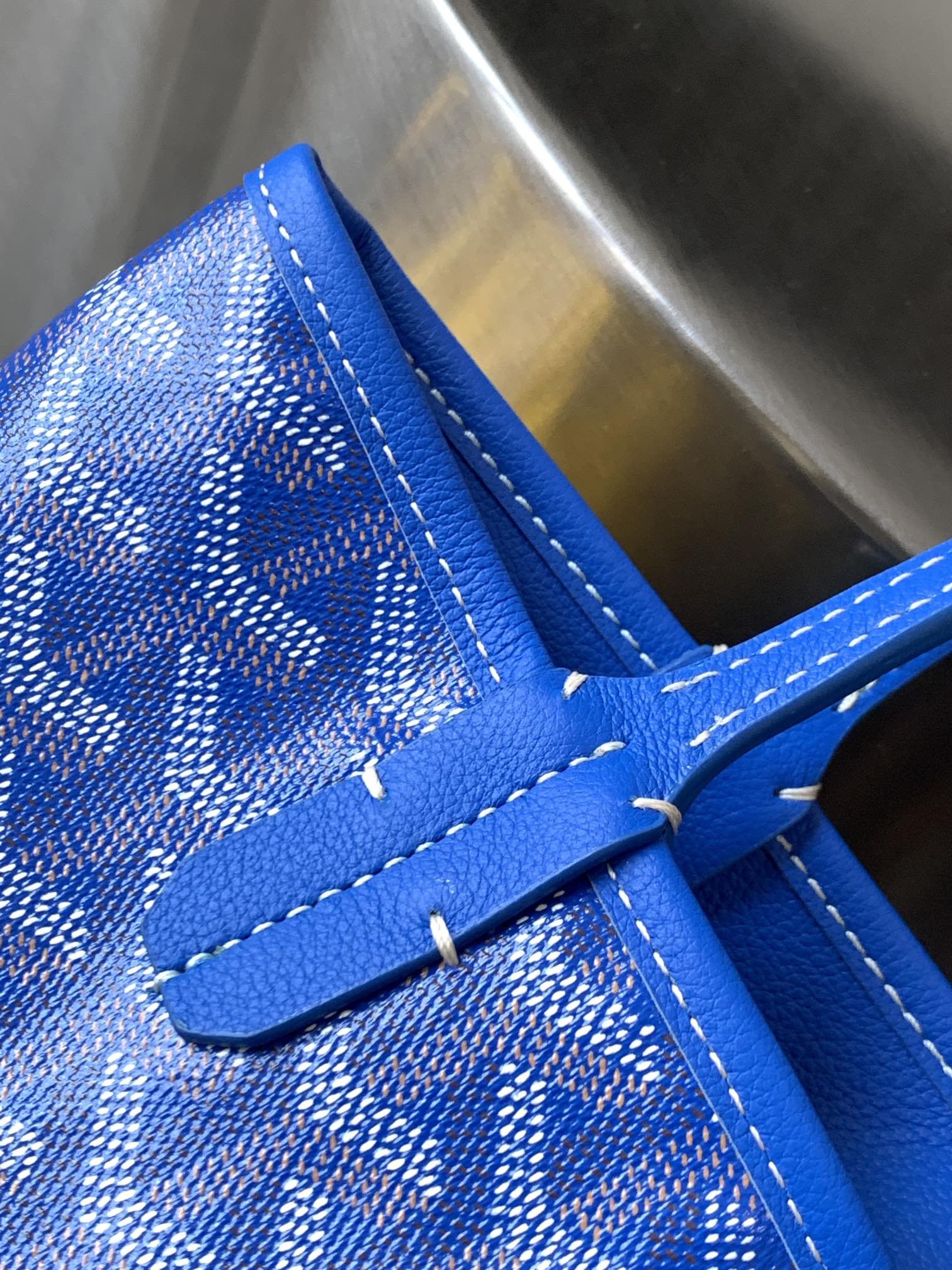 Goyard Black Anjou Mini Bag Blue Women's Handbag