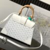 Goyard White Goyardine Saigon Structured PM Cloth Cloth
