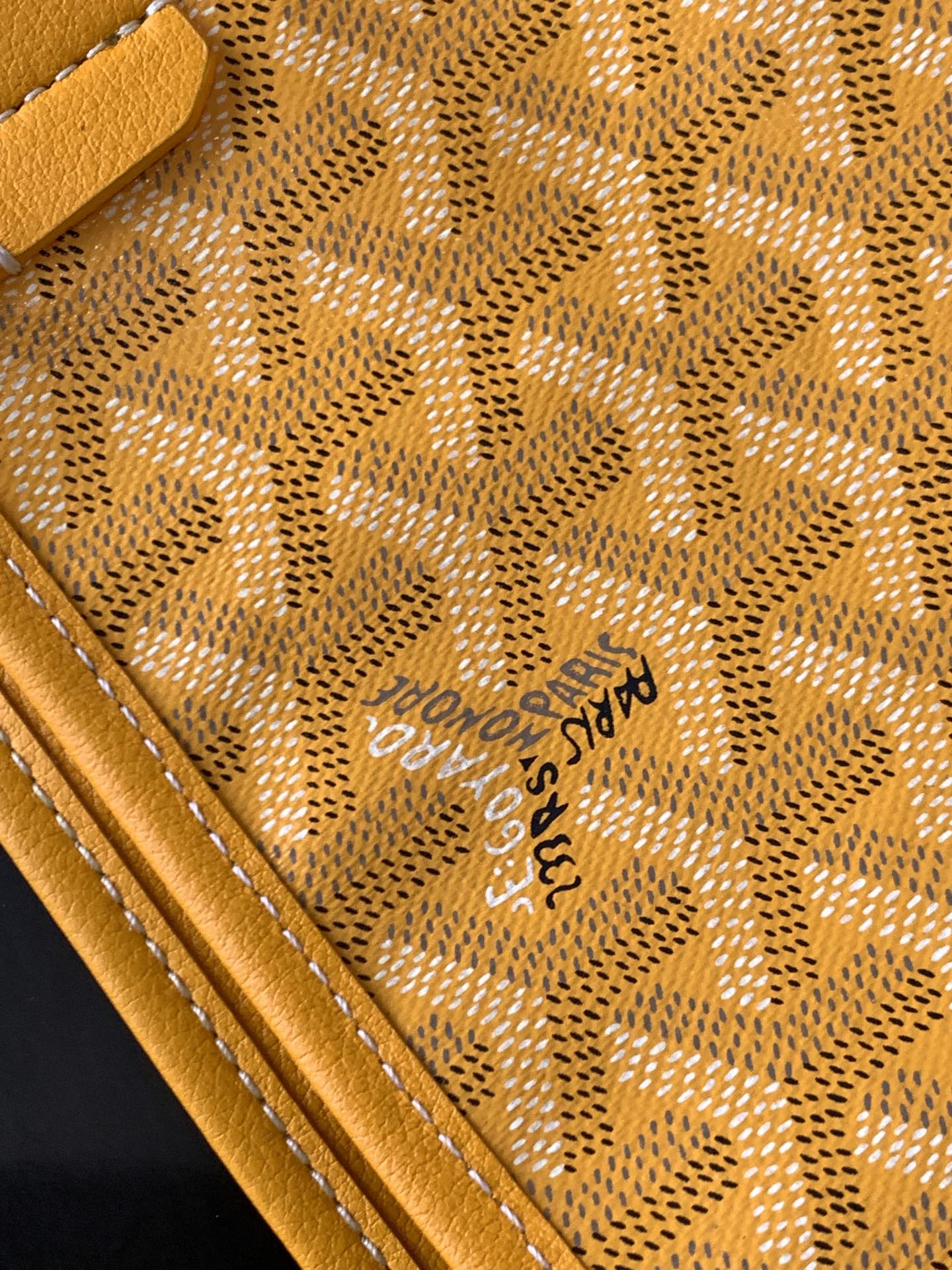 Goyard Black Anjou Mini Bag yellow Women's Handbag