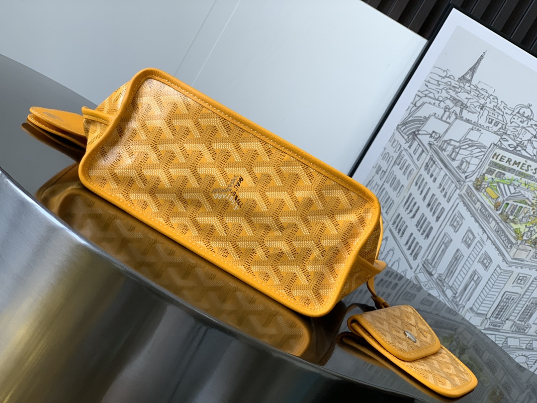 Goyard Black Anjou Mini Bag yellow Women's Handbag