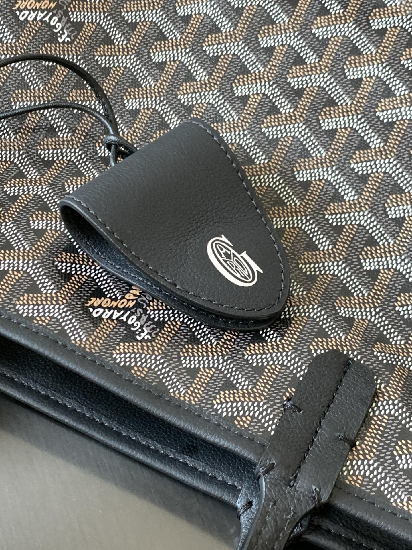 Goyard Black Anjou Mini Bag Black brown Women's Handbag