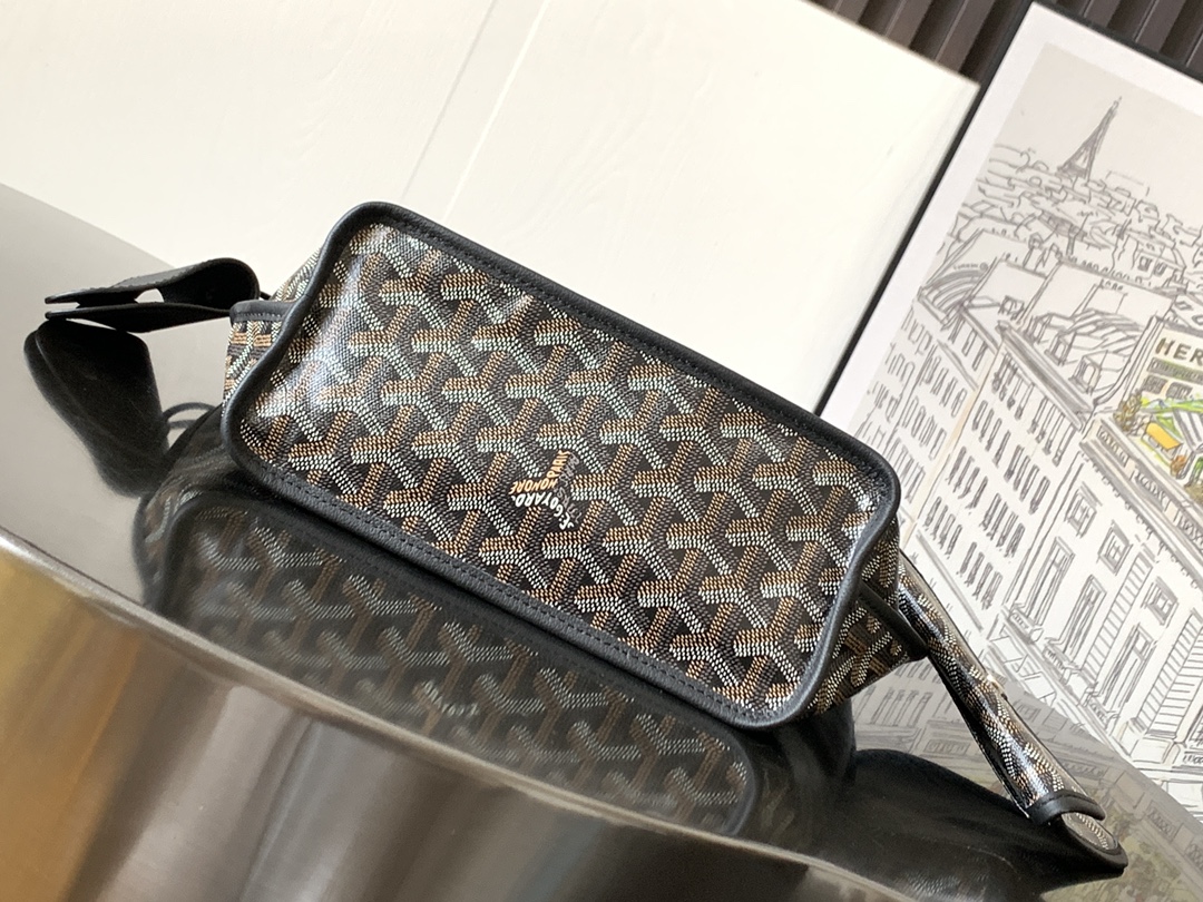Goyard Black Anjou Mini Bag Black brown Women's Handbag