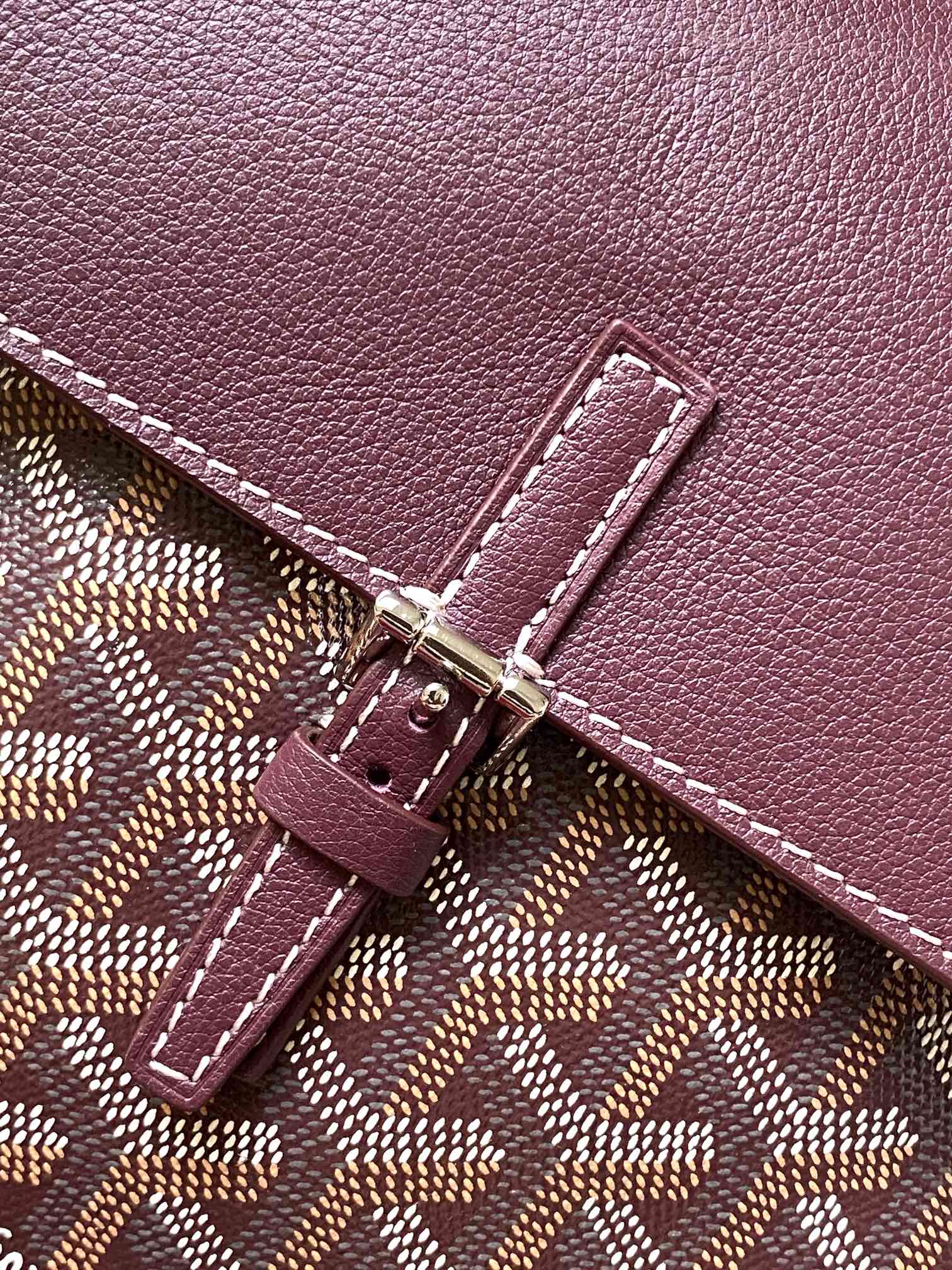 Goyard Bordeaux Chevron Print Coated Canvas Alpin Mini Backpack Bag