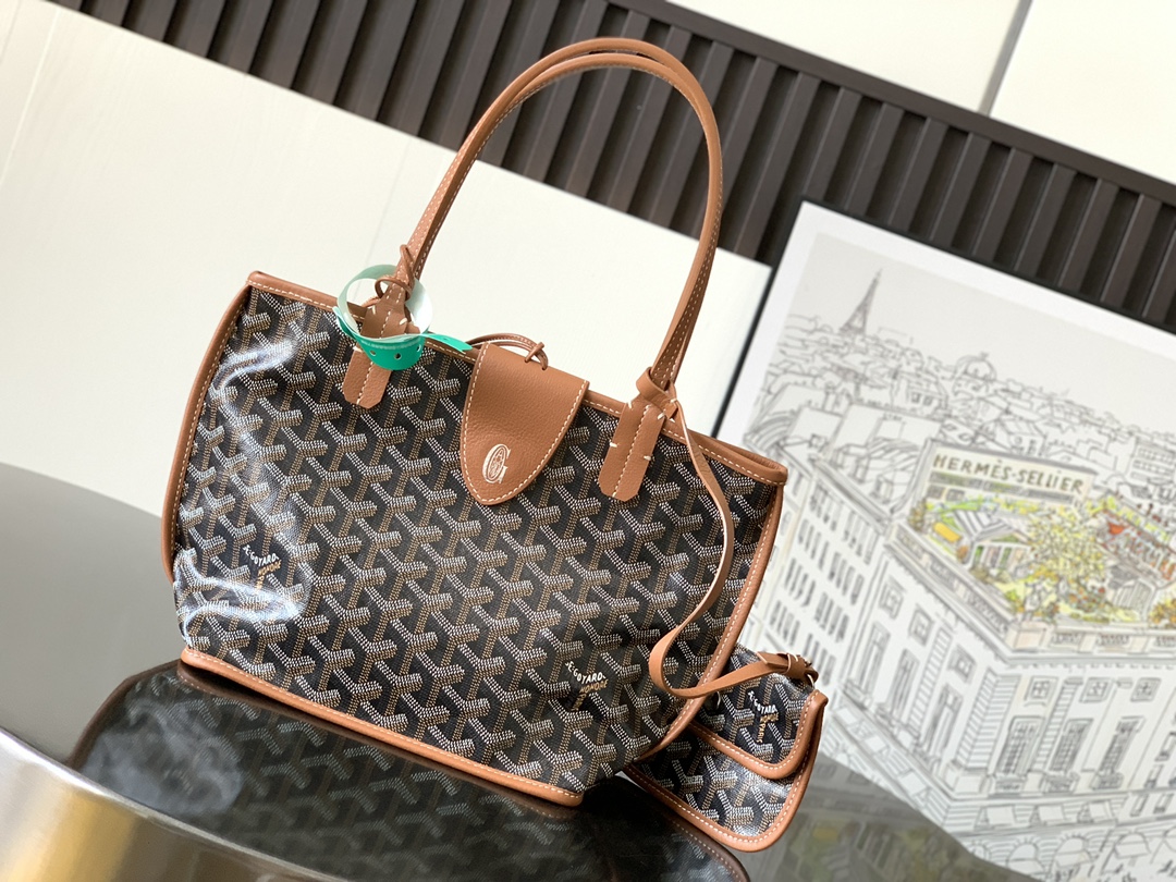 Goyard Black Anjou Mini Bag Brown  Women’s Handbag