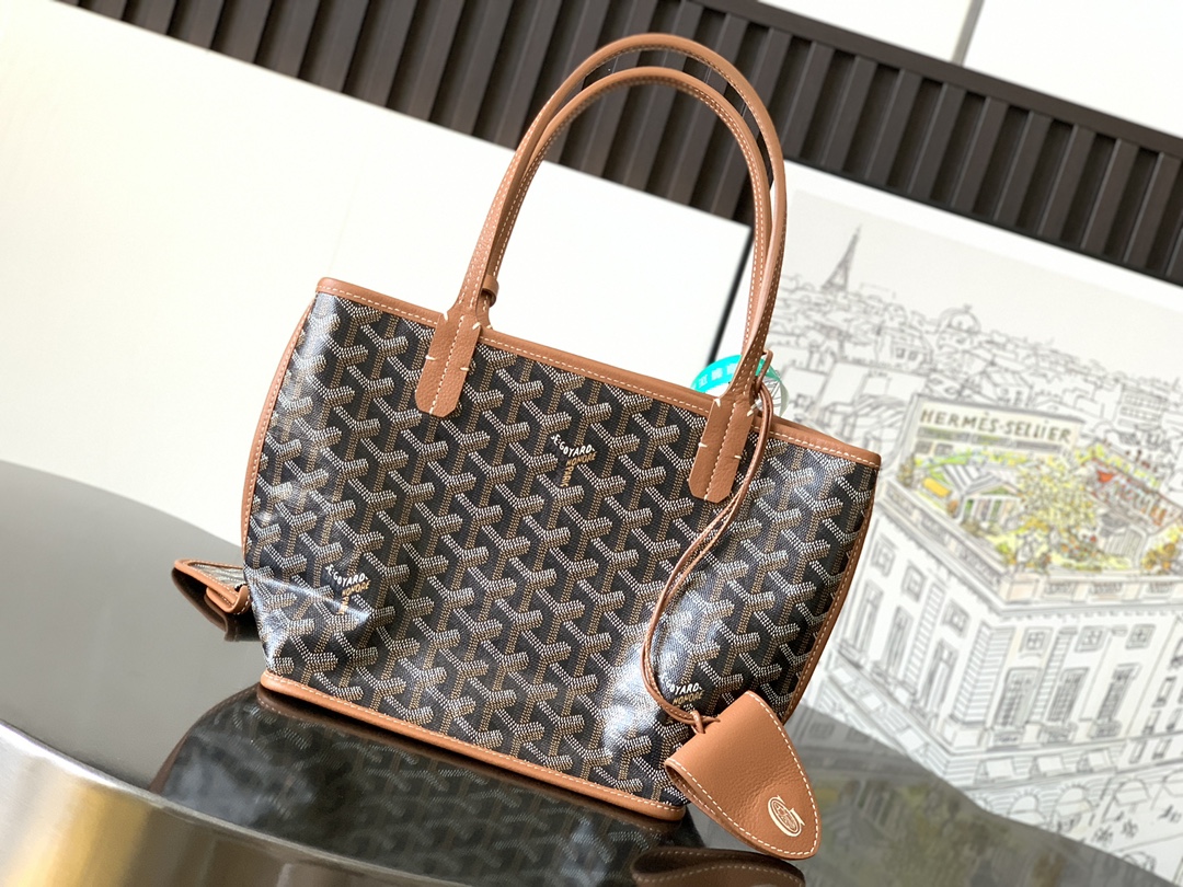 Goyard Black Anjou Mini Bag Brown  Women's Handbag