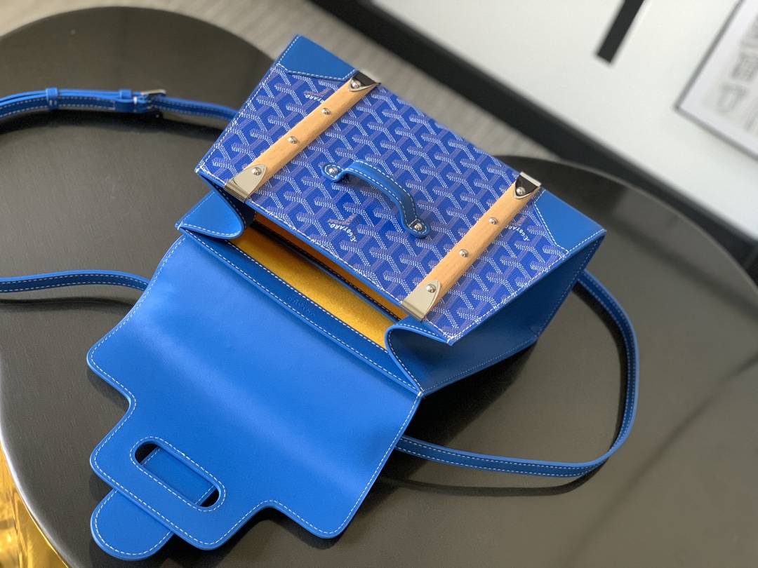 Goyard Blue Goyardine Saigon PM Cloth Cloth ref.1979482