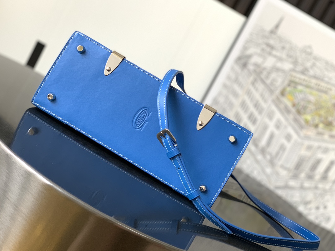 Goyard Blue Goyardine Saigon PM Cloth Cloth ref.1979482