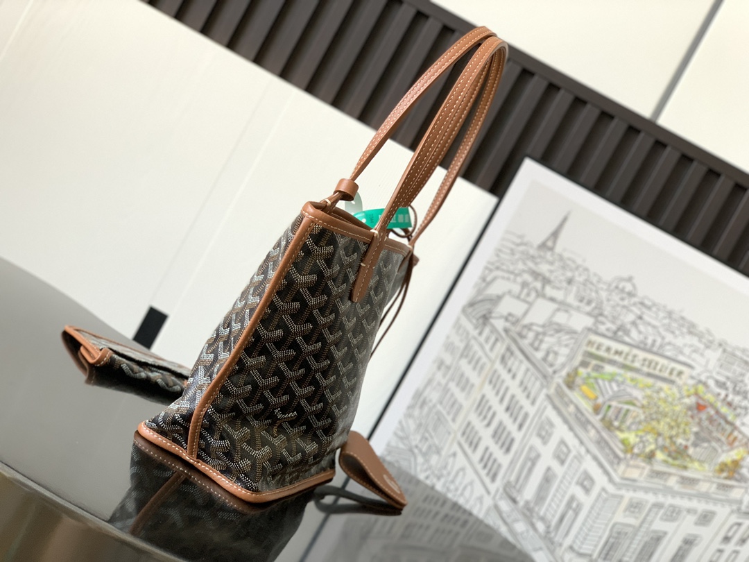 Goyard Black Anjou Mini Bag Brown  Women's Handbag