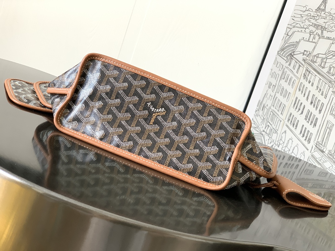 Goyard Black Anjou Mini Bag Brown  Women's Handbag