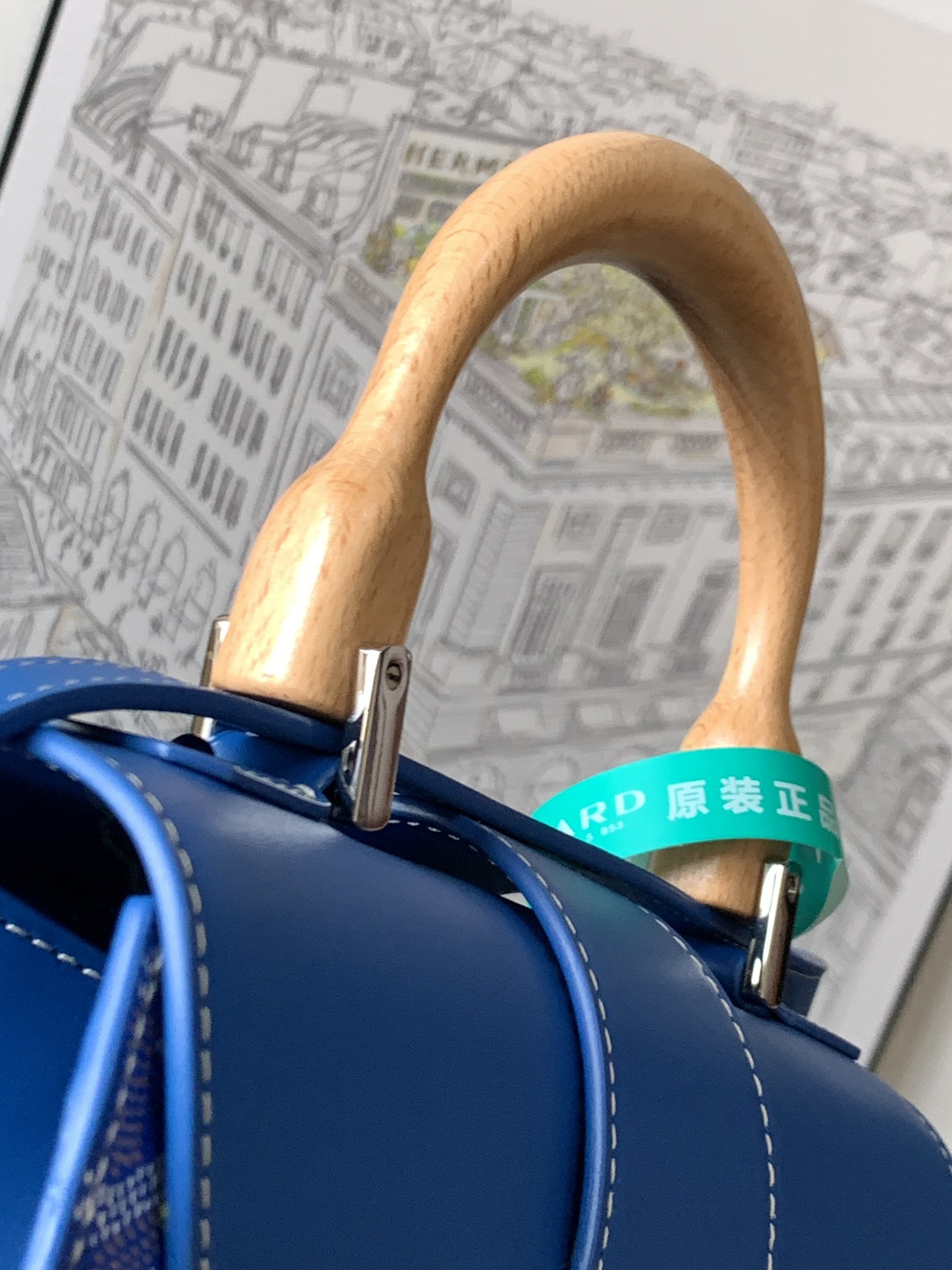 Goyard Blue Goyardine Saigon PM Cloth Cloth ref.1979482