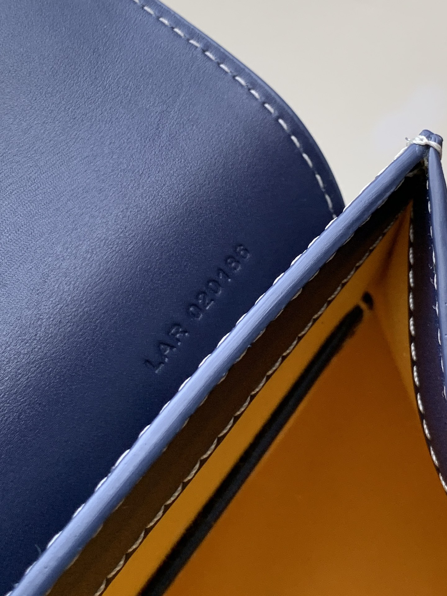 Goyard Saigon Structure PM Navy Blue Goyardine Palladiu