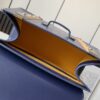 Goyard Saigon Structure PM Navy Blue Goyardine Palladiu