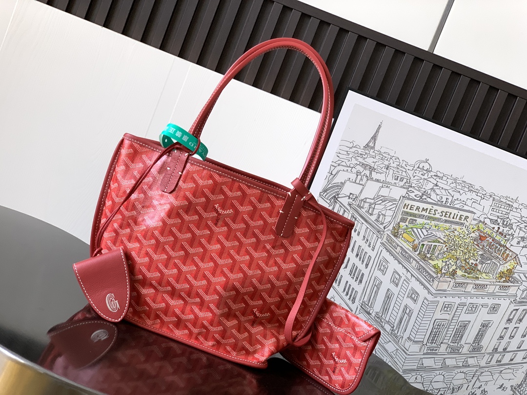 Goyard Black Anjou Mini Bag red Women's Handbag