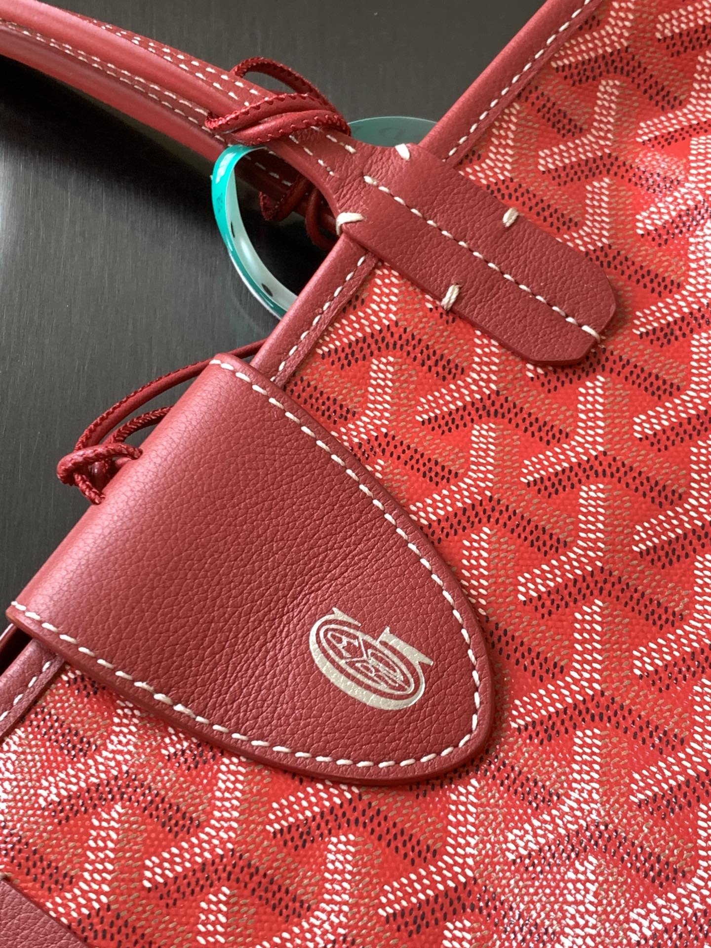 Goyard Black Anjou Mini Bag red Women's Handbag