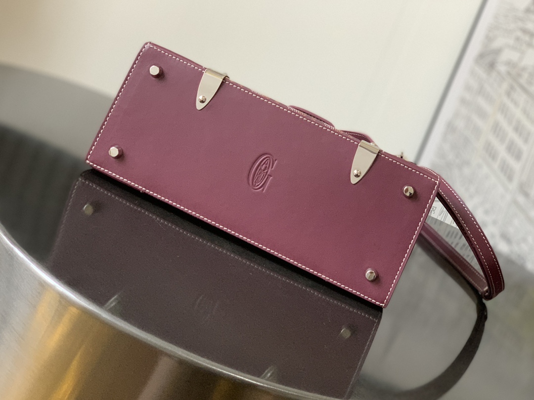 Goyard Burgundy Goyardine "Saigon" PM Top Handle Bag