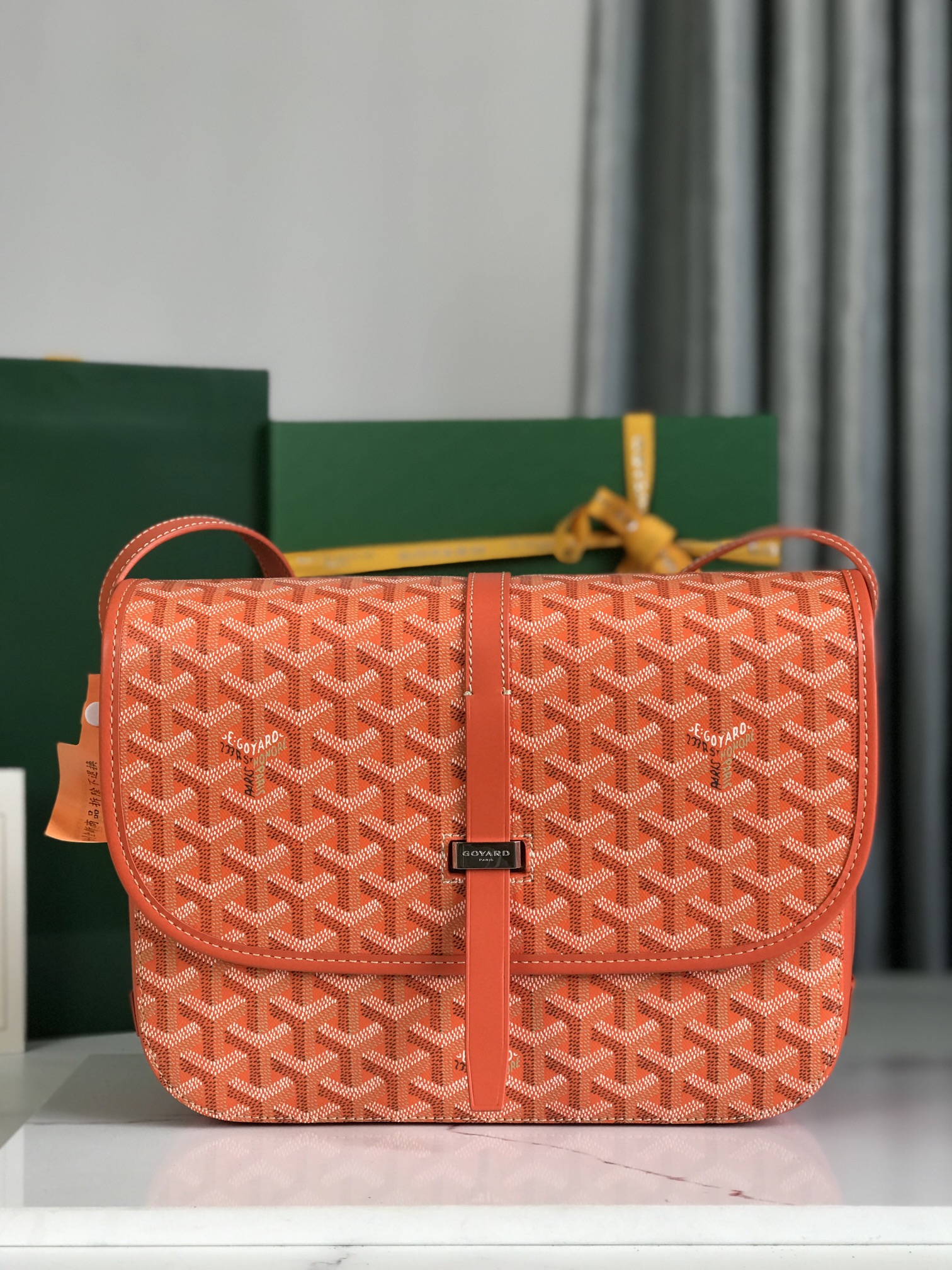 Goyard Goyardine Belvedere II Orange MM Messenger Bag