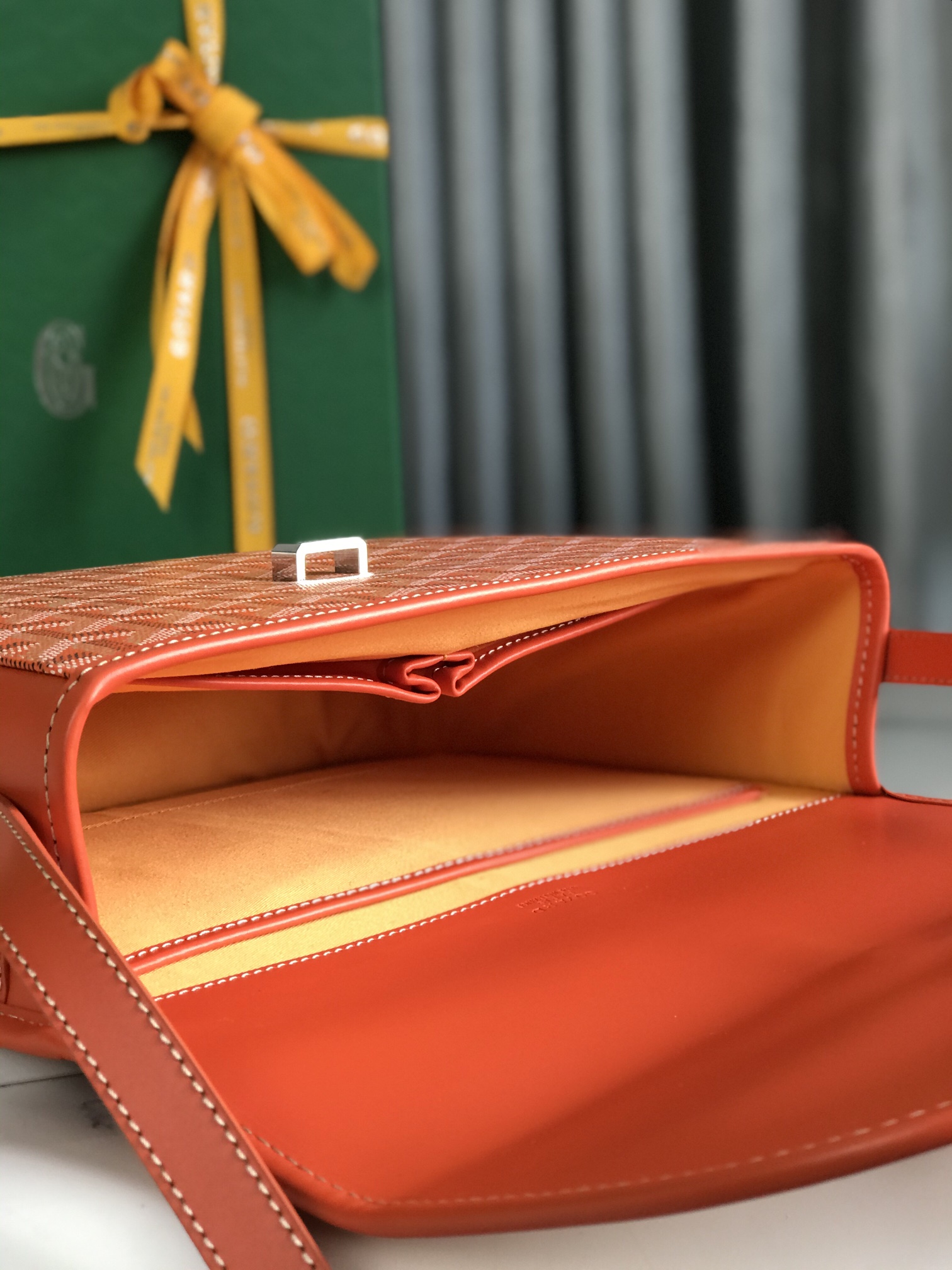 Goyard Goyardine Belvedere II Orange MM Messenger Bag