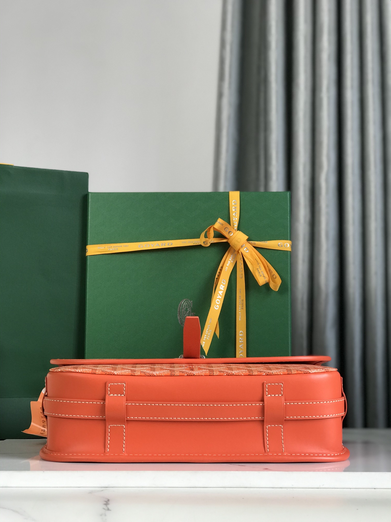 Goyard Goyardine Belvedere II Orange MM Messenger Bag