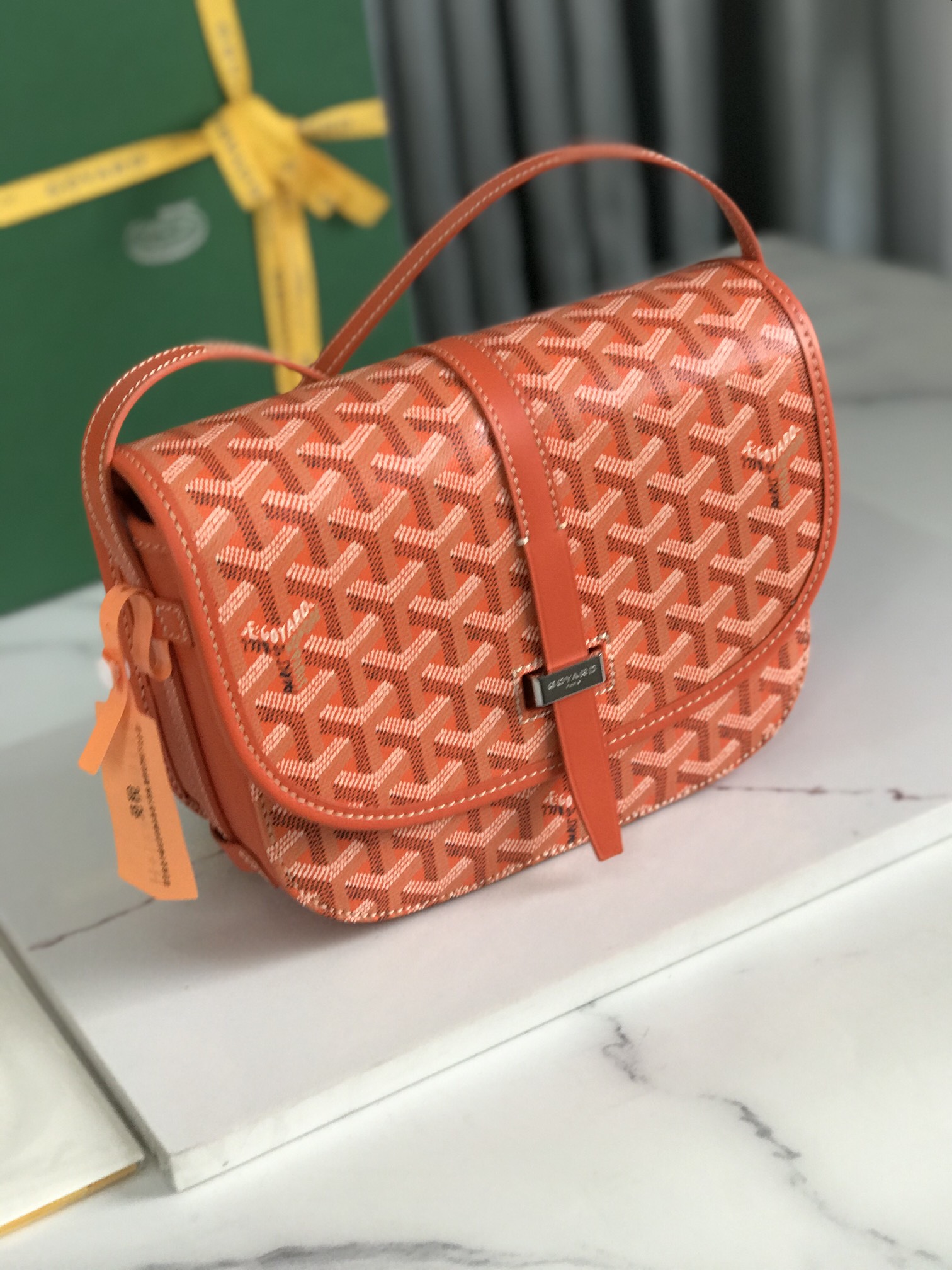 GOYARD Goyardine Belvedere II PM Messenger Bag Orange