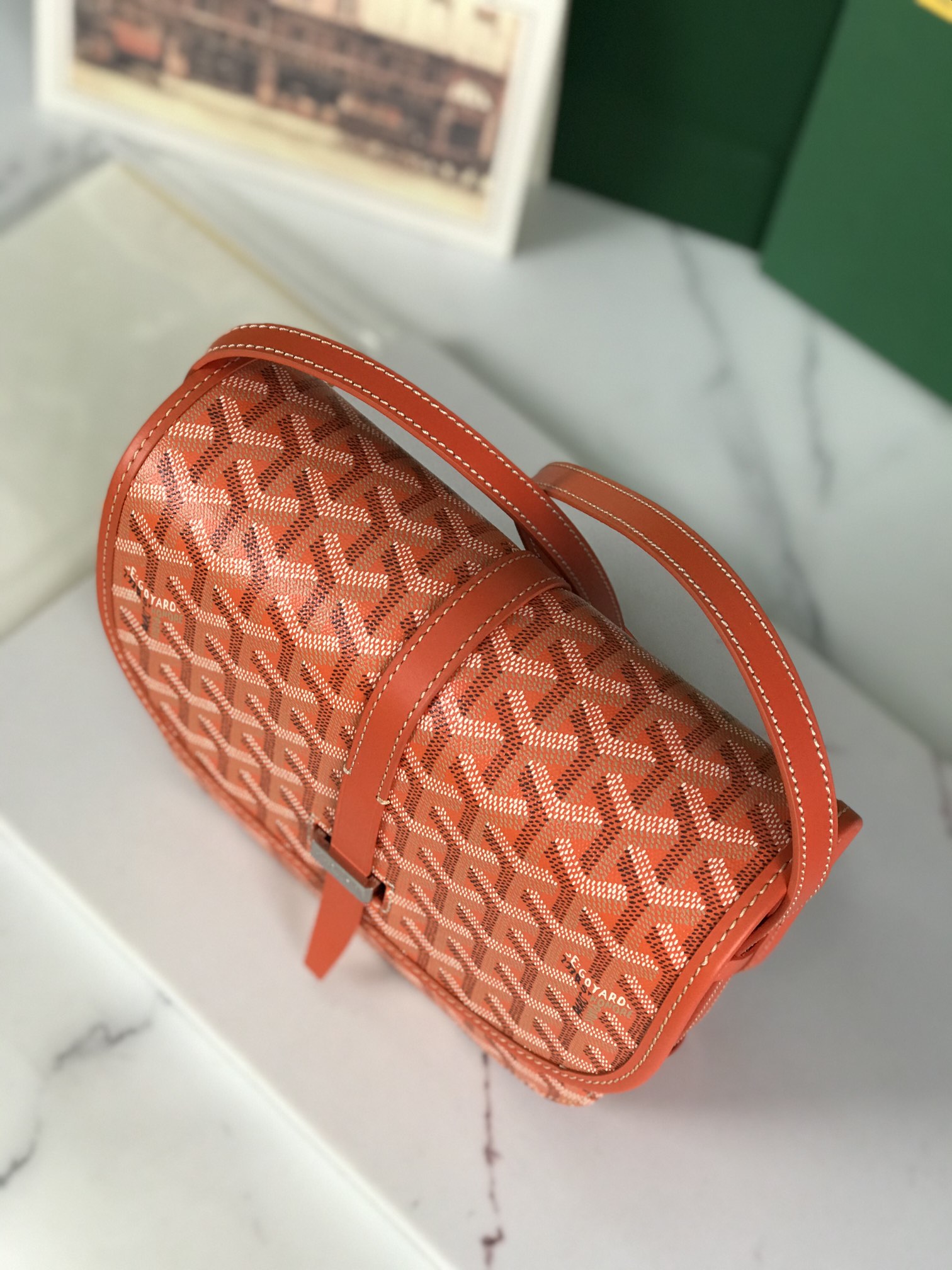 GOYARD Goyardine Belvedere II PM Messenger Bag Orange