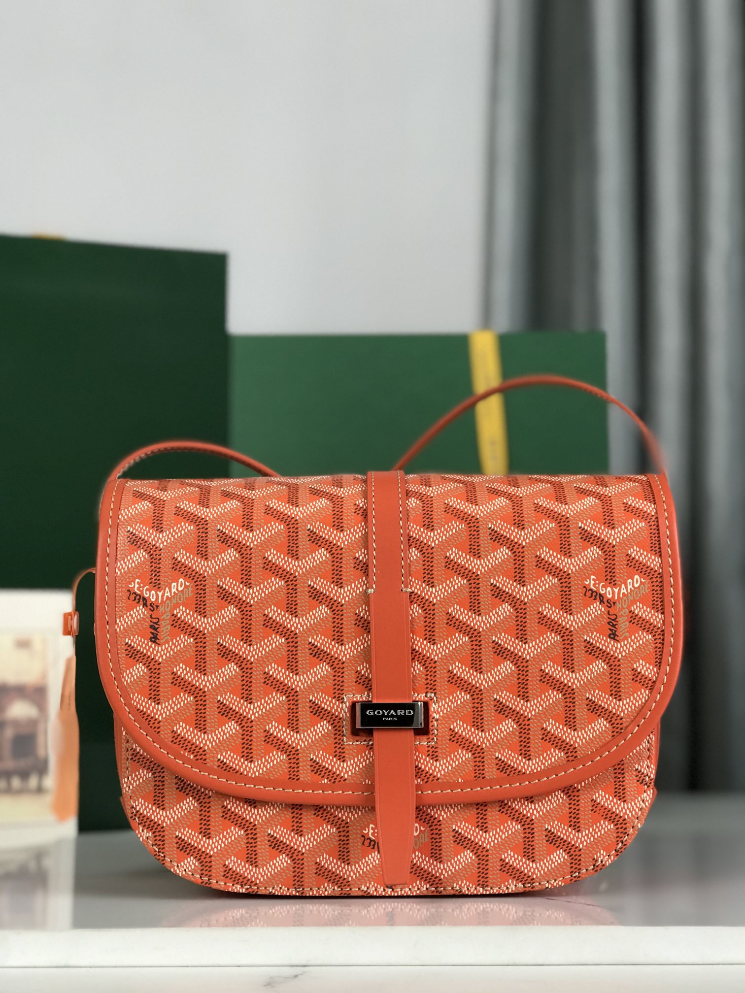 GOYARD Goyardine Belvedere II PM Messenger Bag Orange