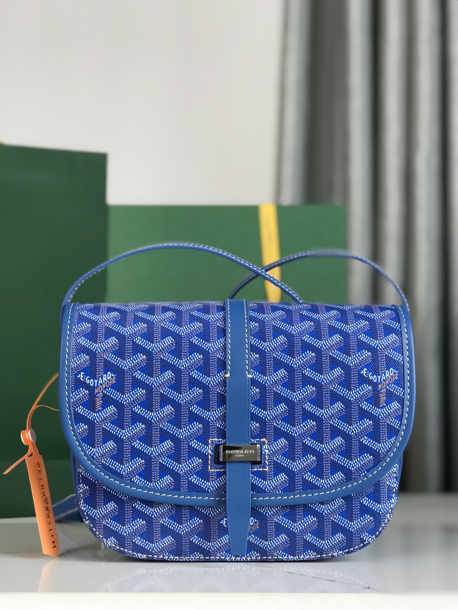 Goyard Toile Goyardine Bleue Belvédère PM ref.1326531