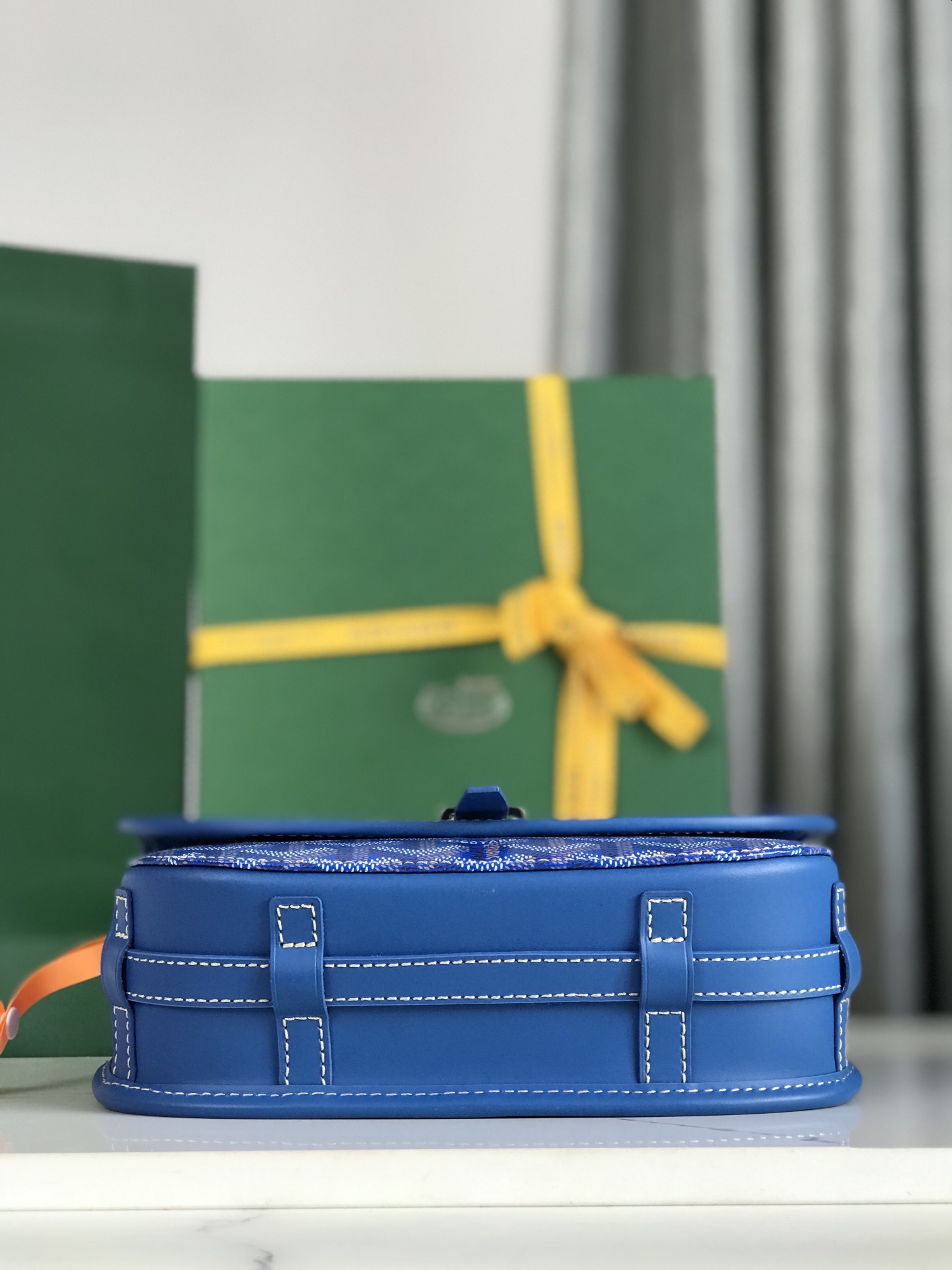 Goyard Toile Goyardine Bleue Belvédère PM ref.1326531