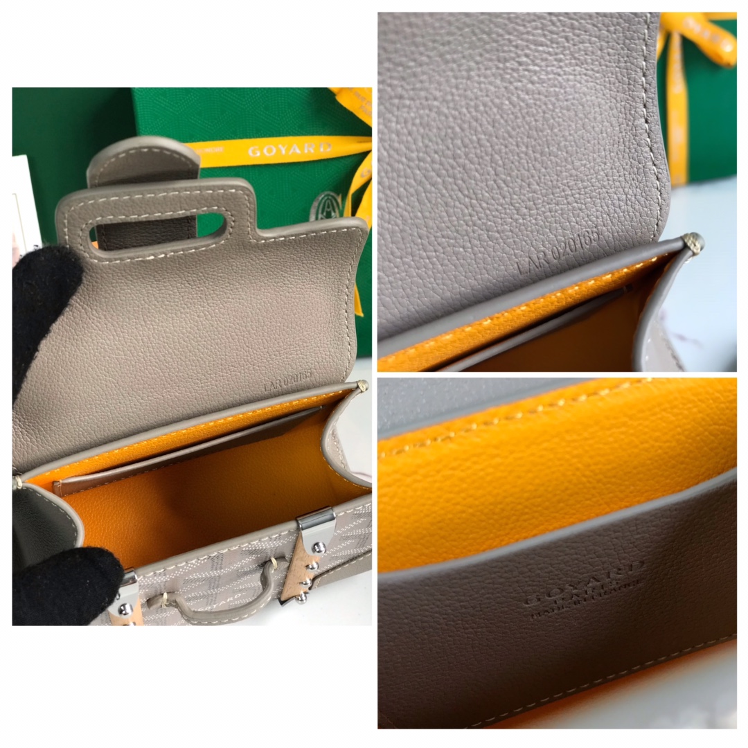 Goyard Saigon Structure Nano Bag Greige Goyardine Palladiu