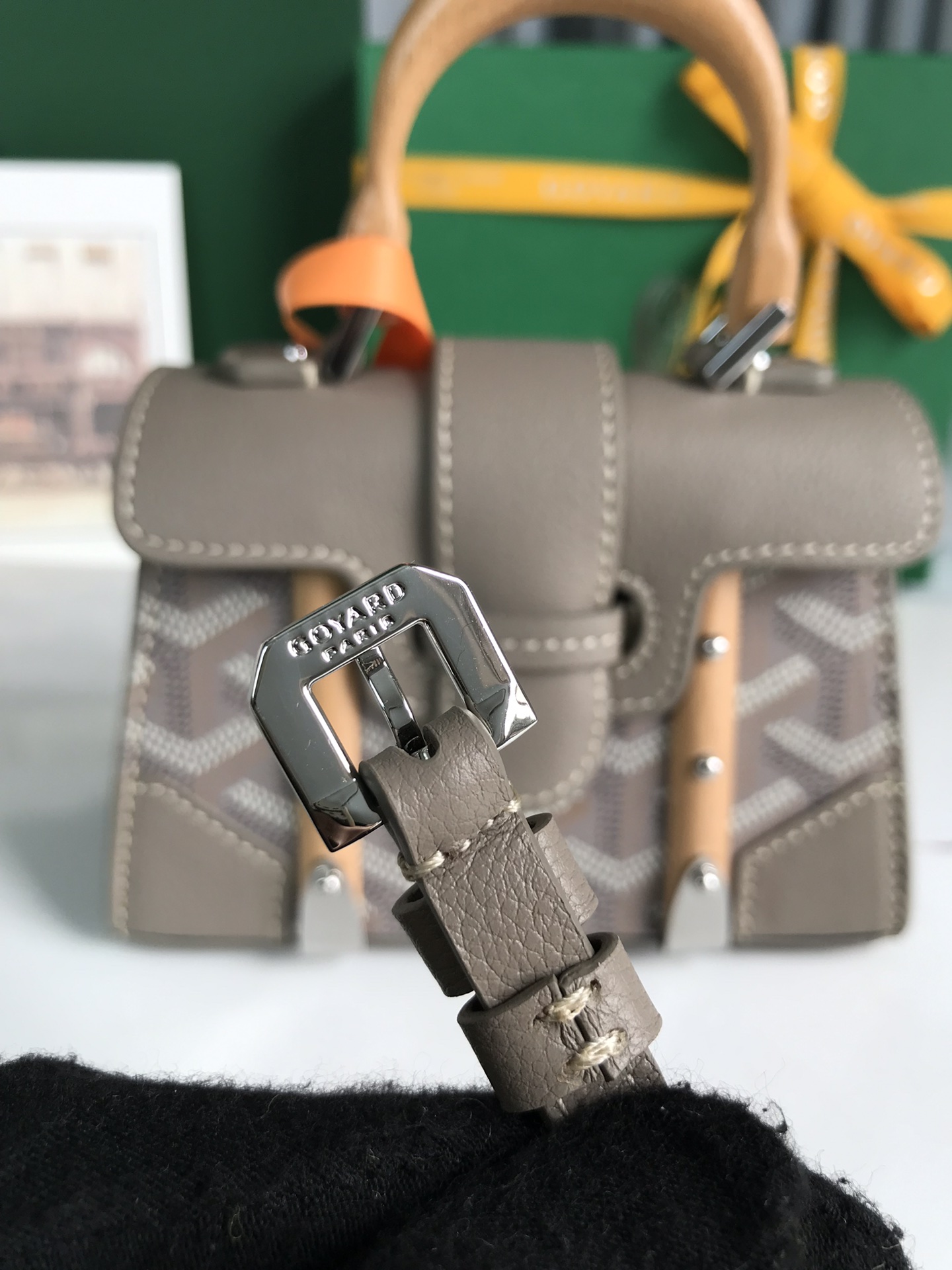 Goyard Saigon Structure Nano Bag Greige Goyardine Palladiu