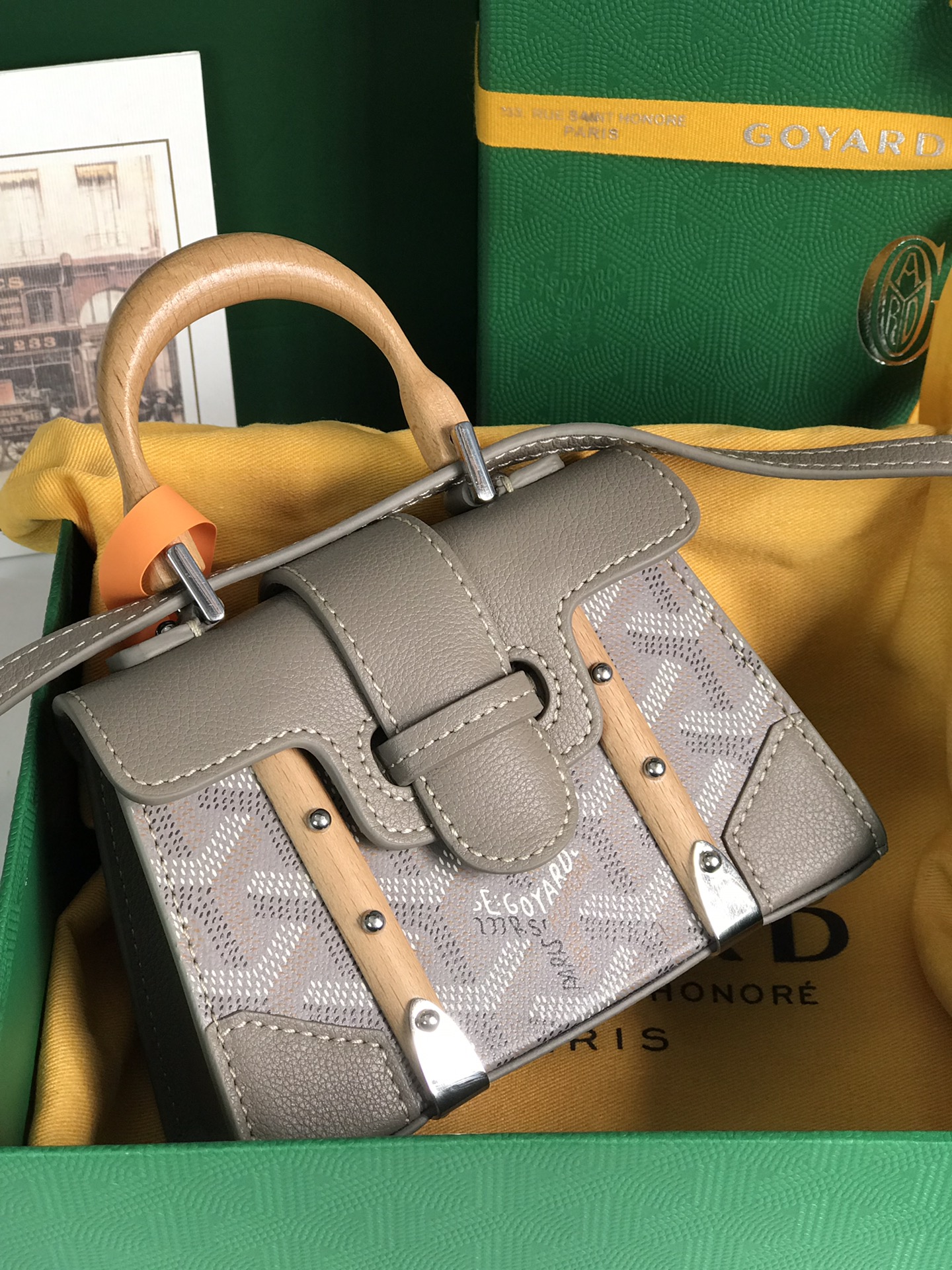 Goyard Saigon Structure Nano Bag Greige Goyardine Palladiu