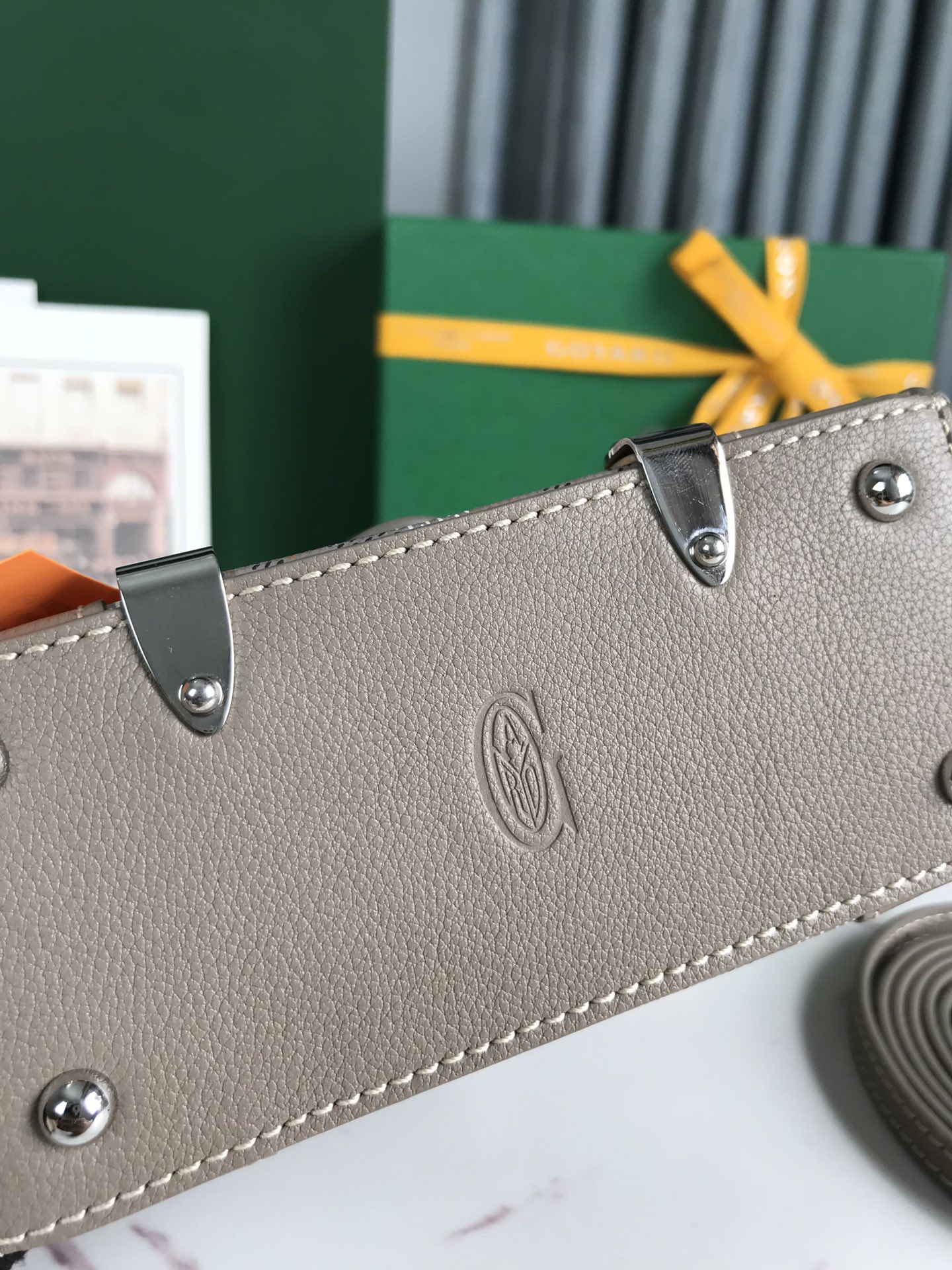 Goyard Saigon Structure Nano Bag Greige Goyardine Palladiu