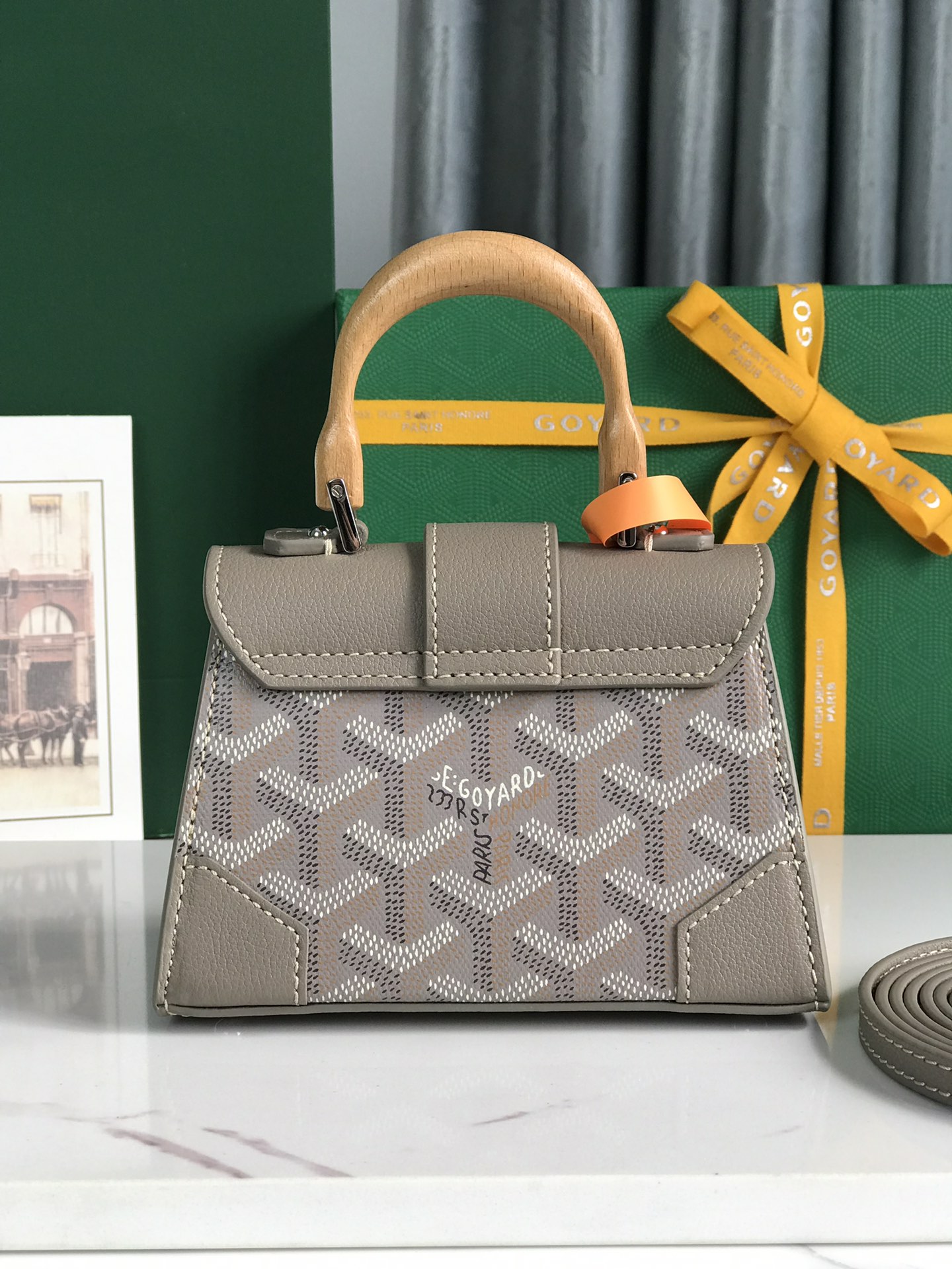 Goyard Saigon Structure Nano Bag Greige Goyardine Palladiu