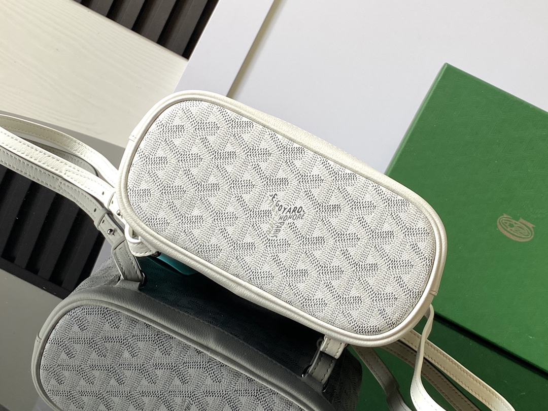Goyard Alpin Mini 3WAY Leather Backpack Black white