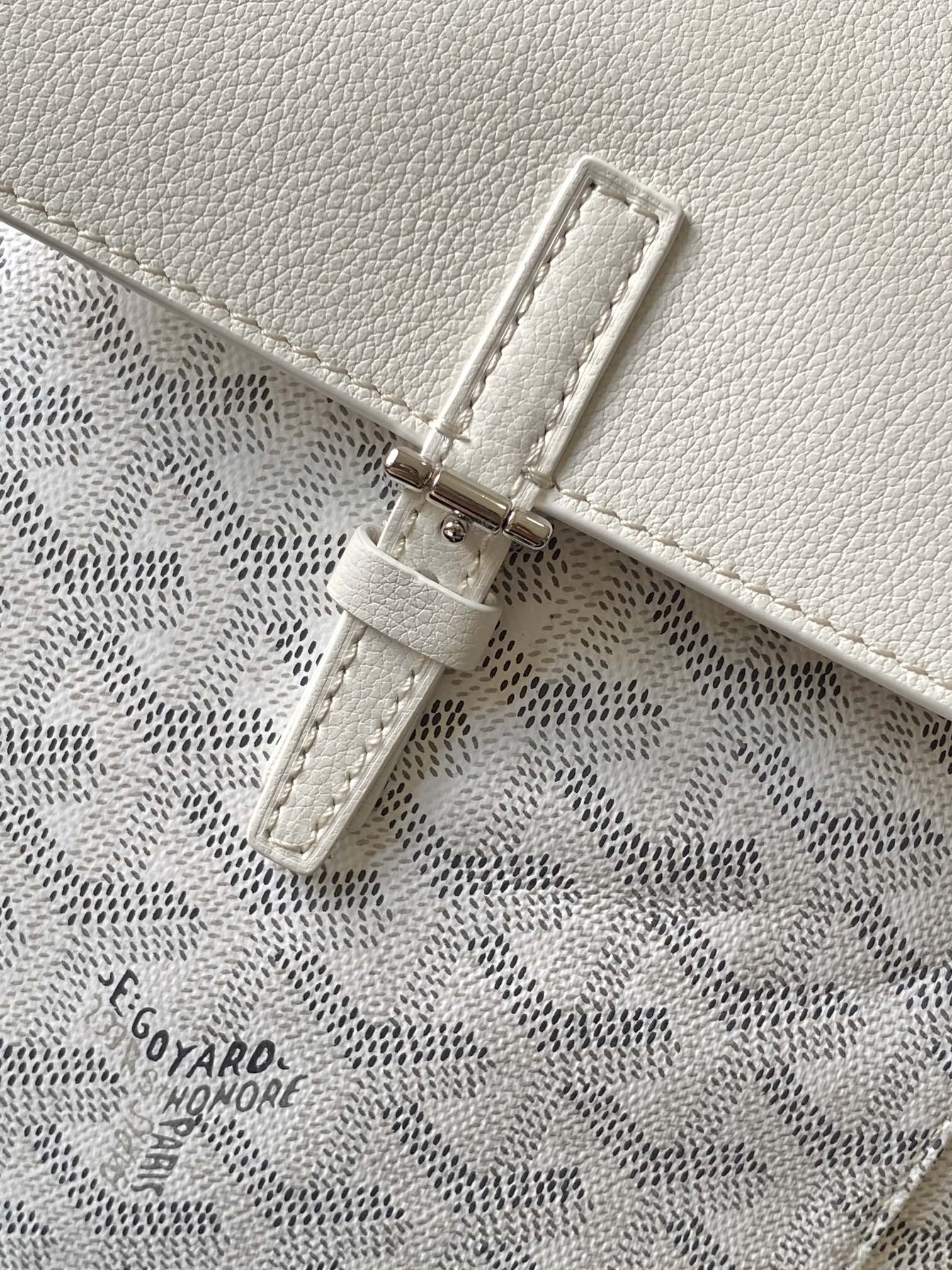 Goyard Alpin Mini 3WAY Leather Backpack Black white