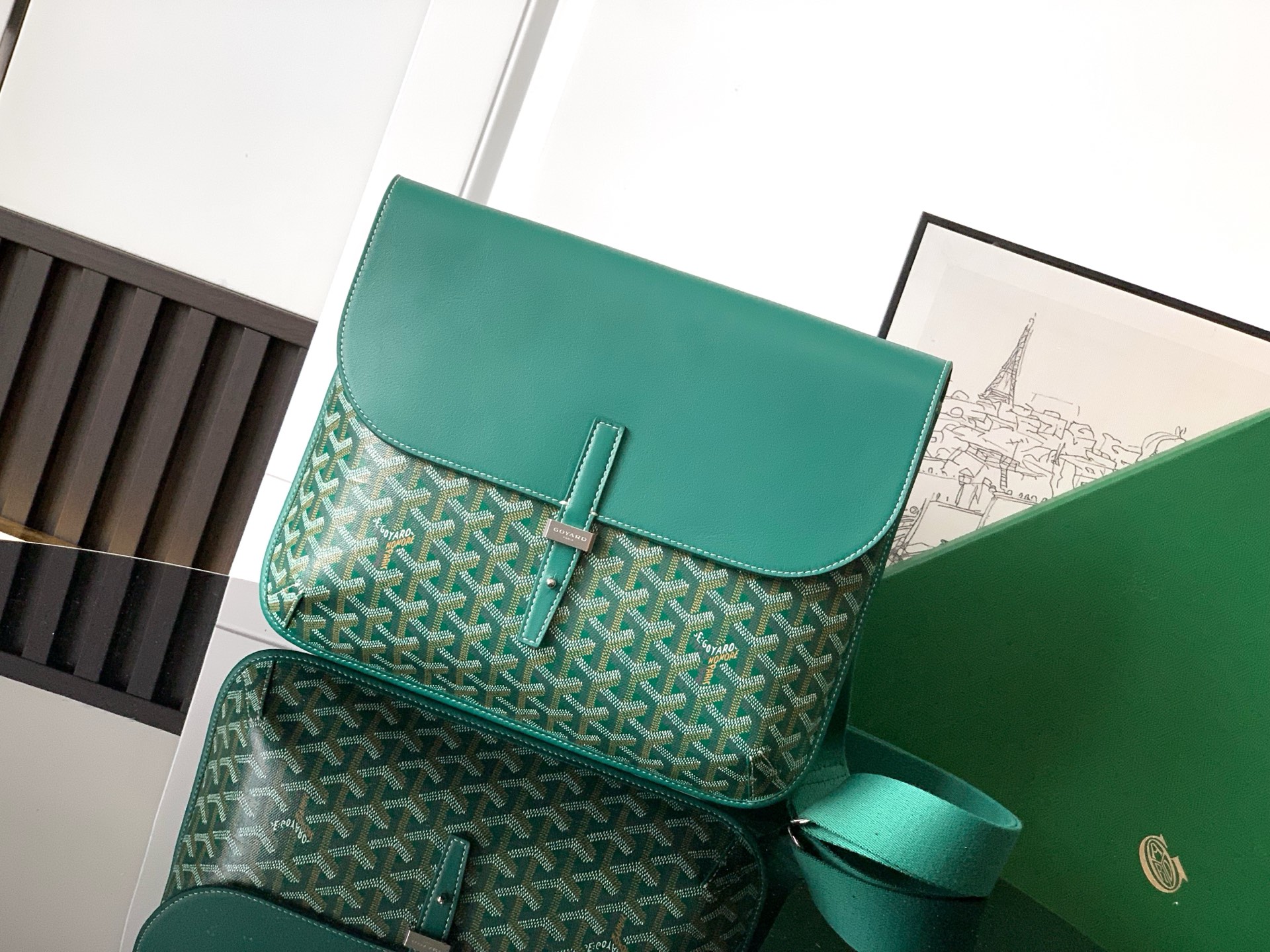 Leather handbag Goyard Green in Leather – 55874319