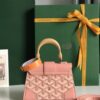 Goyard Saigon Structure Nano Bag Pink Goyardine Silver