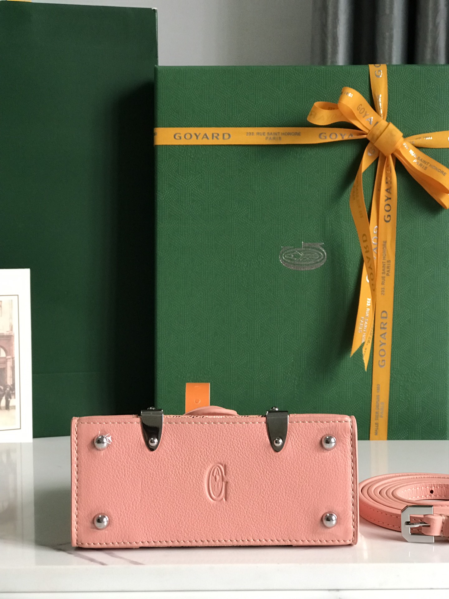 Goyard Saigon Structure Nano Bag Pink Goyardine Silver