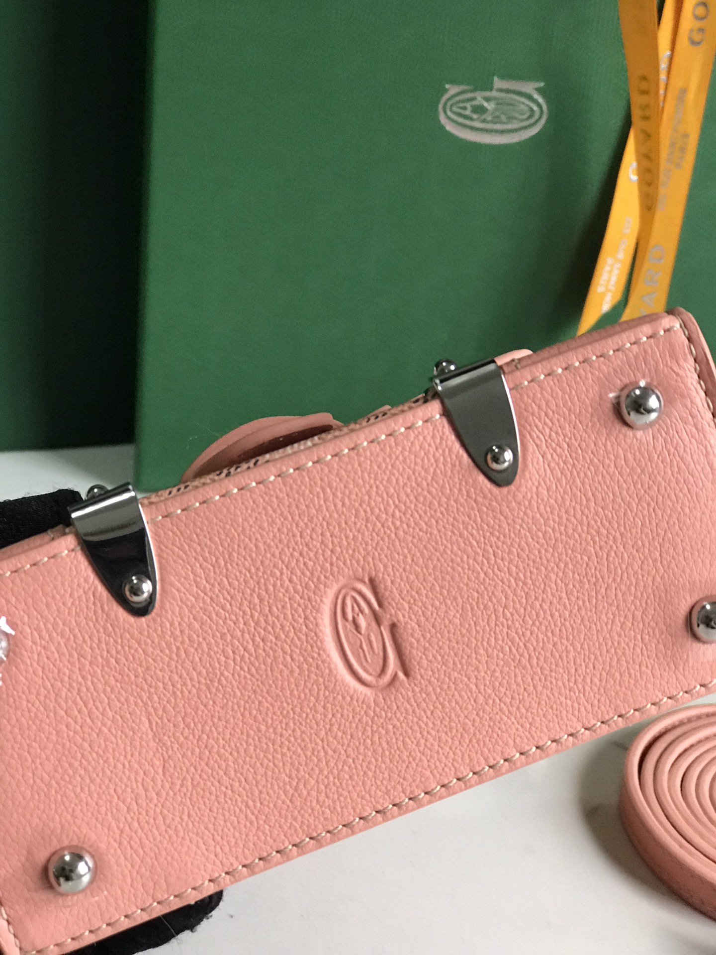Goyard Saigon Structure Nano Bag Pink Goyardine Silver
