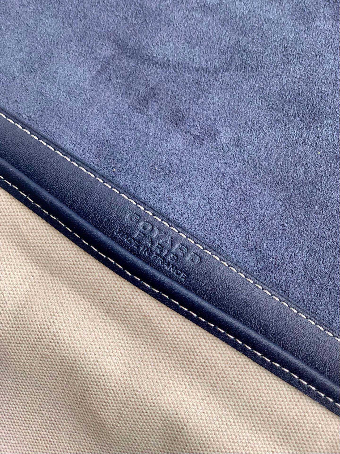 GOYARD Goyardine Coursier Messenger Bag navy blue