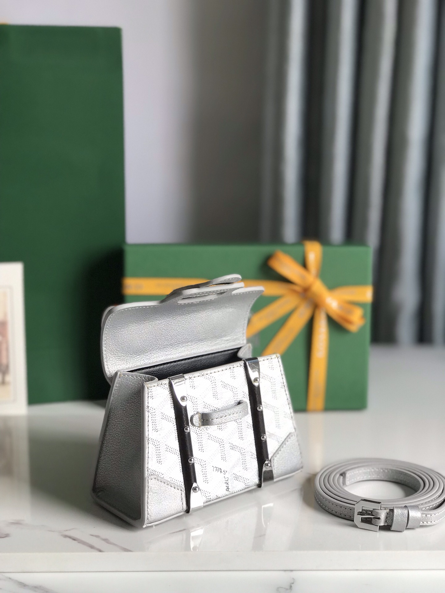 Silver Goyard Sac Saigon Mini Structure