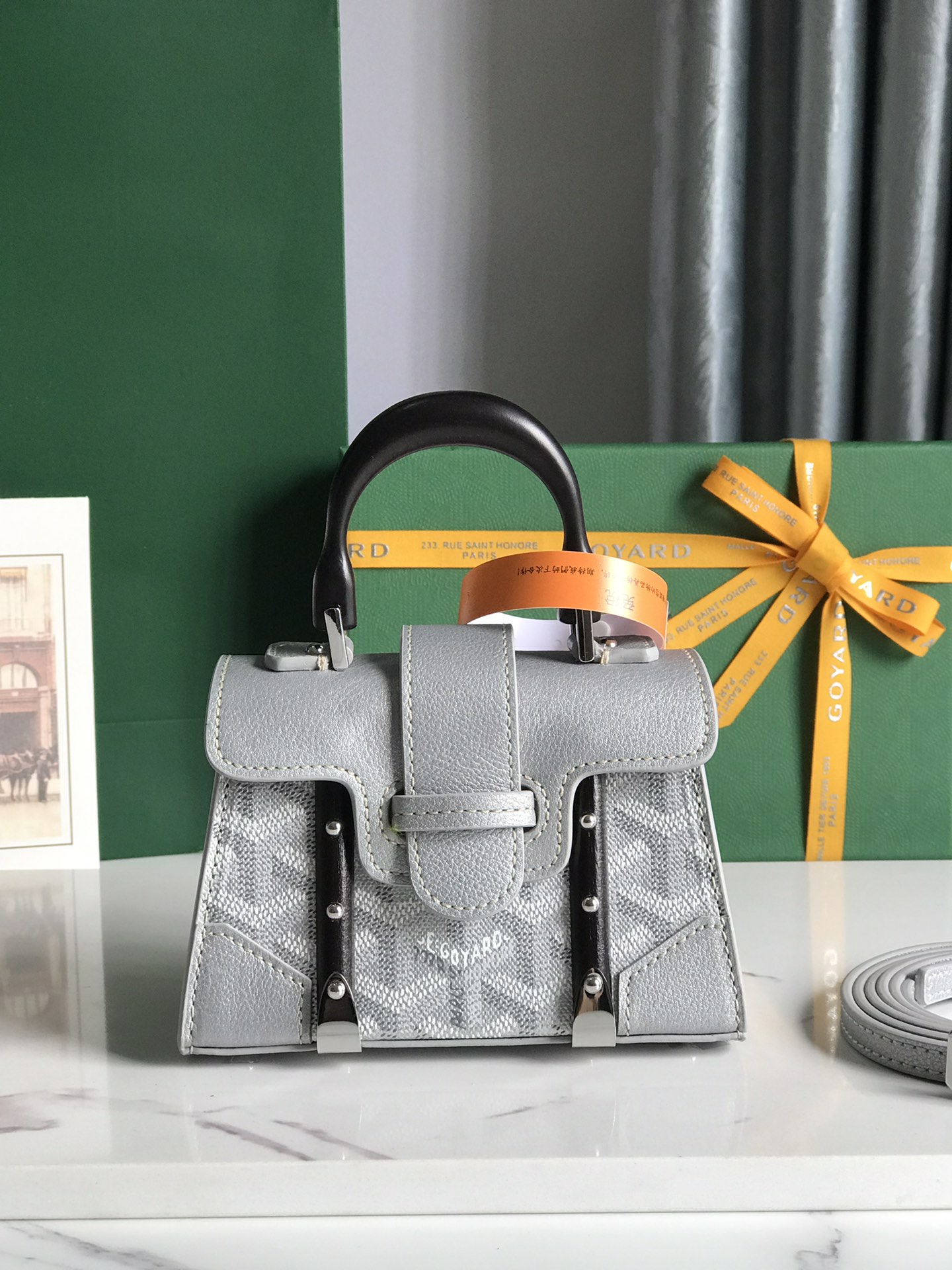 Silver Goyard Sac Saigon Mini Structure