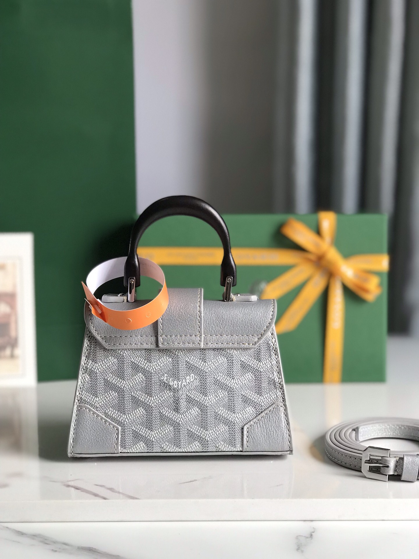 Silver Goyard Sac Saigon Mini Structure