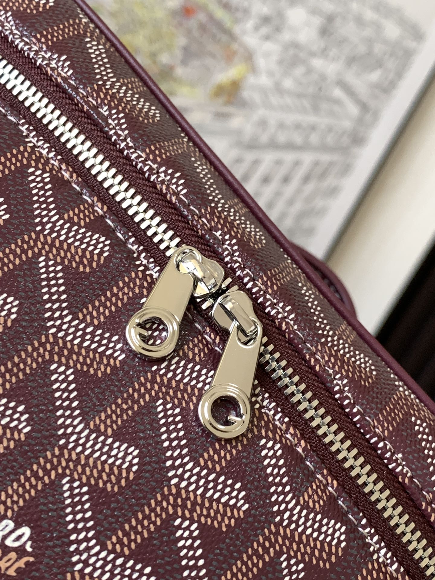 Goyard Goyardine Muse Vanity w/ Strap - Burgundy Handle Bags, Handbags