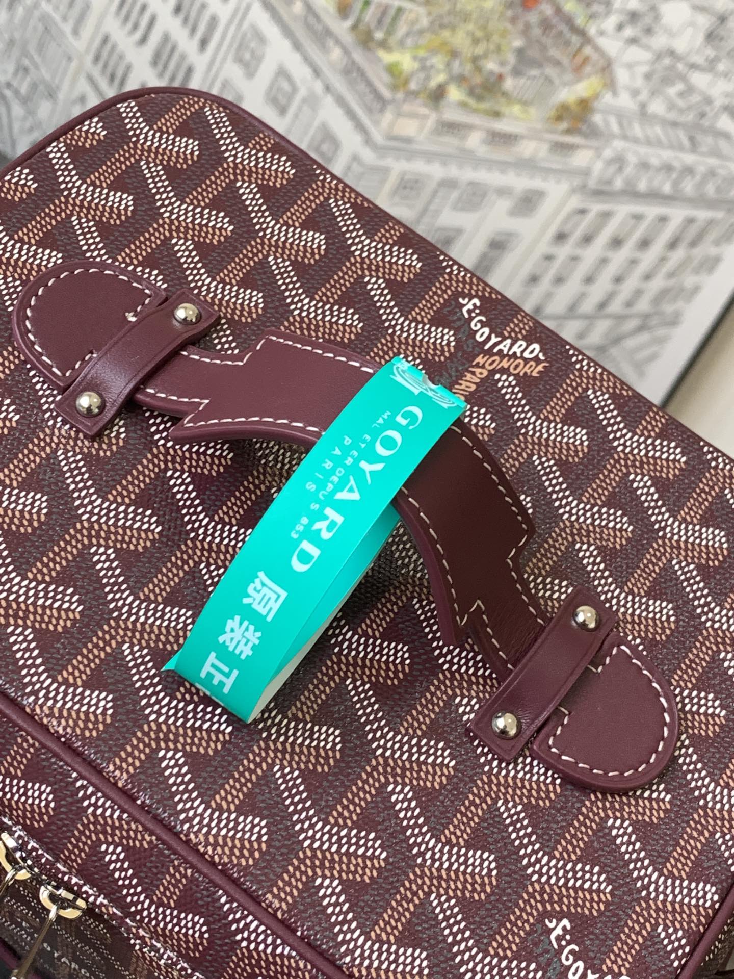 Goyard Goyardine Muse Vanity w/ Strap - Burgundy Handle Bags, Handbags