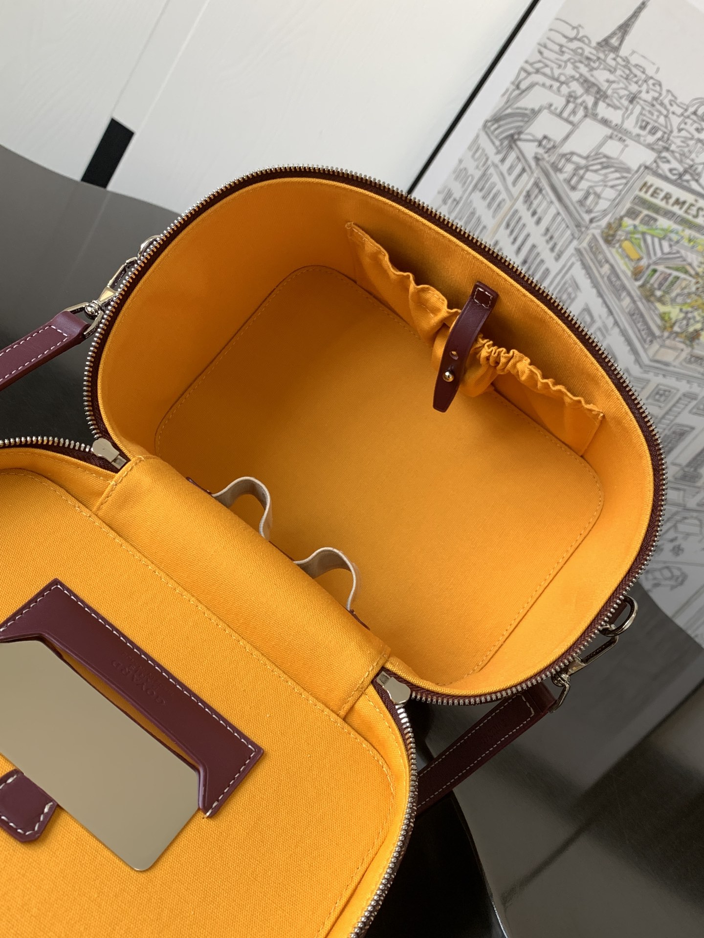 Goyard Goyardine Muse Vanity w/ Strap - Burgundy Handle Bags, Handbags